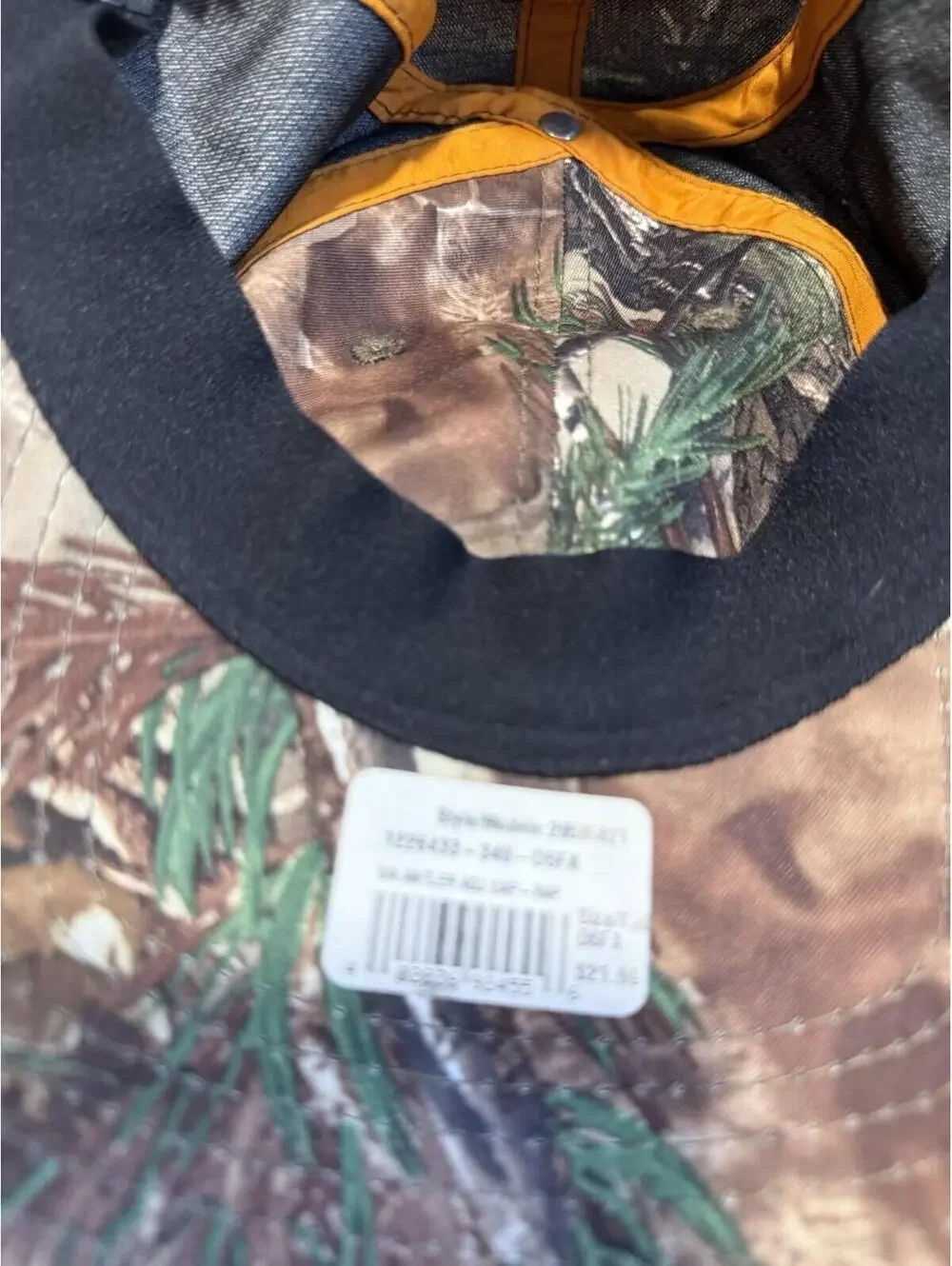 Under Armour RealTree Hat Branch Logo Baseball Cap Camo/Orange OSFA  Hunting 93